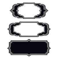 Elegant Black and White Decorative Border with an Ornate Frame Design vector