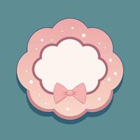 Soft and Dreamy Cloud Frame in Pink and White for Decorative Use vector