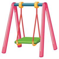 Playful Cartoon Swing Set with a Bright and Happy Playground Theme vector