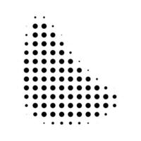 abstract wavy halftone shape. Isolated pop art dotted texture vector