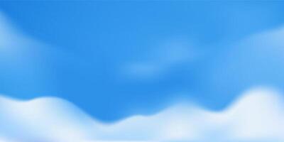 Blue sky light background. White cloud sunny summer abstract gradient. Clear day meteorology gradation pattern. wavy clouds and sunburst rays. Fresh air sunny weather spring heaven landscape vector