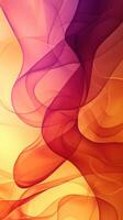 Abstract swirls of color create a vibrant composition with purple, orange, and yellow hues photo
