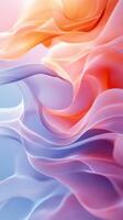 Soft flowing patterns in pastel hues create a calming and serene atmosphere in an abstract design photo