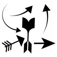 Collection of Hand Drawn Arrows Simple Arrow Set, Arrow Mark Icons, Painted Arrow for Design vector
