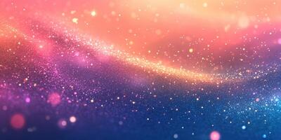 Beautiful cosmic background with vibrant colors and sparkling lights in a dreamy atmosphere photo