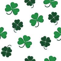 Three and four leaf clover seamless pattern background for packaging and decoration illustration. vector