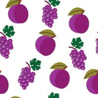 Plum Grape seamless pattern background for packaging and decoration illustration vector