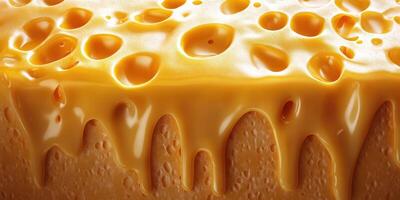 Melted cheese flows over a deliciously baked dish at a cozy kitchen setting during lunchtime preparation photo