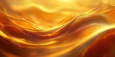 Golden waves of shimmering light cascade gracefully in a captivating display of color and texture photo
