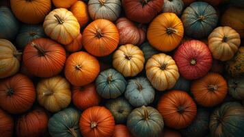 Pumpkins Pattern Background photo