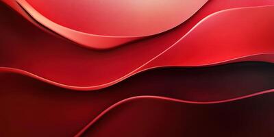 Dynamic red waves flowing smoothly across a surface create rich textures in this vibrant design photo