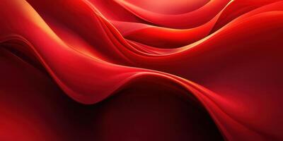 Flowing red waves create a captivating abstract pattern with rich textures and gradients photo
