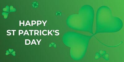 st patrick's day background with bold typography, clover leaves, shamrocks, decorative elements, perfect for festive greeting cards and banners vector