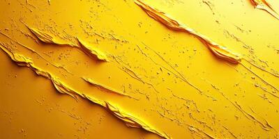 Bright yellow textured surface with wavy patterns suggests a dynamic artistic expression in a vibrant setting photo