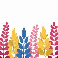 background with Inverted color plants vector
