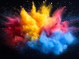 Vibrant Colorful Powder Explosion photo