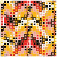 A vibrant, abstract pattern featuring colorful squares in shades of red, yellow, pink, and black arranged in a dynamic grid layout. the colors and geometric shape give the pattern a modern and stylish vector