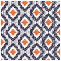 A vibrant repeating pattern of navy and orange diamond shapes on a white background, featuring textured, brush stroke like details on white background, it could be used as fabric, textile design. vector