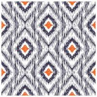 A geometric patterned fabric featuring navy, white, and orange diamonds enclosed within intricate borders, it could be used as a wallpaper, fabric design, or other decorative element and pillow vector