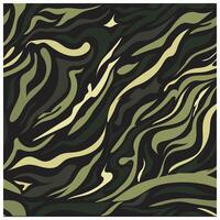 Abstract design featuring flowing, wavy patterns in various shades of green and black, reminiscent of organic shapes and textures, it could be used as a wallpaper, fabric design, pillow and curtains vector