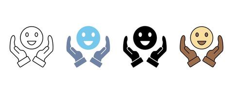 contentment concept line icon. Simple element illustration. contentment concept outline symbol design. vector