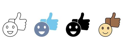 satisfied concept line icon. Simple element illustration. satisfied concept outline symbol design. vector
