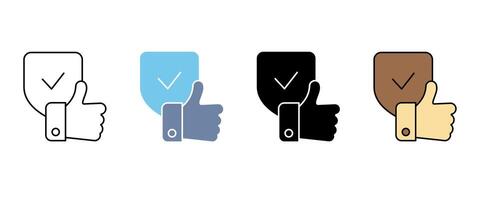 trust concept line icon..Simple element illustration. trust concept outline symbol design. vector