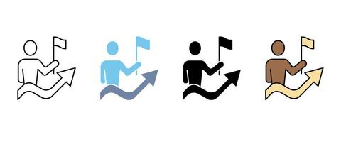 achieve concept line icon.. Simple element illustration. achieve concept outline symbol design. vector