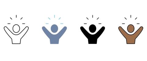 happiness concept line icon. Simple element illustration. happiness concept outline symbol design. vector