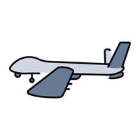 Elbit Hermes 900 Israel line color icon. Reconnaissance and attack drone of medium height vector