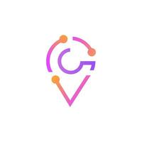 Location with 5 combination creative icon logo design vector