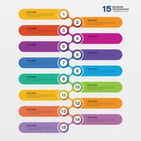 Infographic for presentation 15 step. vector