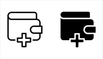 top up icon set on white background. vector