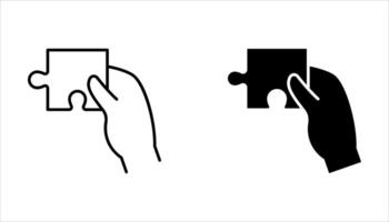 problem solving icon set on white background. vector