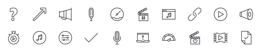 Essential signs for interface outline icons bundle. Editable stroke. Simple linear illustration for web sites, newspapers, articles book vector