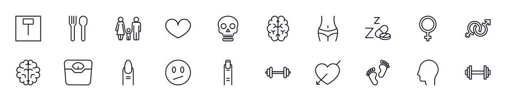Collections of line icons of people. Simple linear illustration that perfect for web banners, social networks, articles, infographics vector