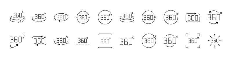 Bundle of 360 Related Line Icons. Outline Signs for Graphic and Web Design, Apps, Adverts, Various Cards vector