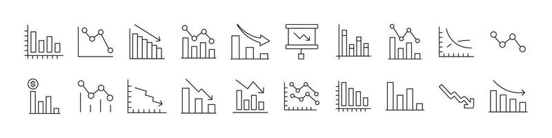 Progress Bar and Growth Diagram Pack of Thin Icons. Editable Stroke. Perfect for Web Sites, Books, Cards, Apps vector