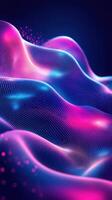 Vibrant abstract waves of color and light create a stunning visual experience in digital art photo