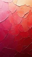 Textured wall with vibrant shades of red and pink creating an artistic backdrop for modern decor photo