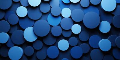 Abstract arrangement of blue circles creating a visually stimulating pattern in modern decor photo
