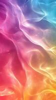 Colorful abstract wave pattern creates a vibrant background with blended hues of pink, blue, and orange showcasing fluid motion photo