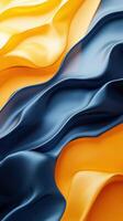 Flowing fabric waves in vibrant colors create a striking visual texture and contrast in a dynamic abstract composition photo
