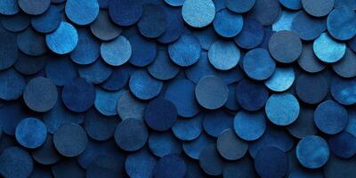 Colorful blue circles create a vibrant textured background for artistic projects and design elements photo