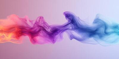 Colorful smoke waves blend together in vibrant hues creating a dynamic visual effect photo