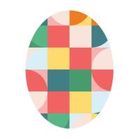 Colorful Easter Egg Illustrations with Patterns, Bunnies, and Flower vector