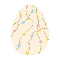 Playful and Decorative Easter Eggs with Bunnies, Flowers, and Vibrant Patterns. vector