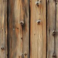 Rustic Wooden Wall with Knots and Grain Texture photo