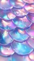 Colorful iridescent scales create a mesmerizing pattern ideal for artistic inspiration and design photo