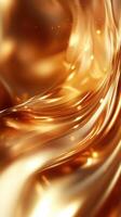 Shimmering golden waves create an elegant abstract texture in a vibrant background photo